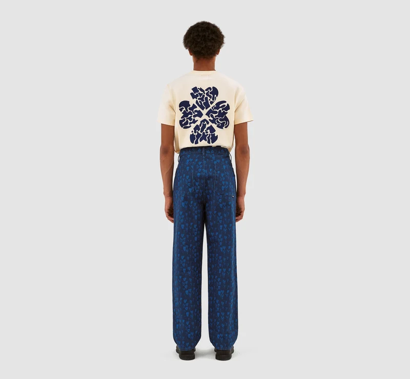 Pantalon Jean Allover Heart - Navy/Blue