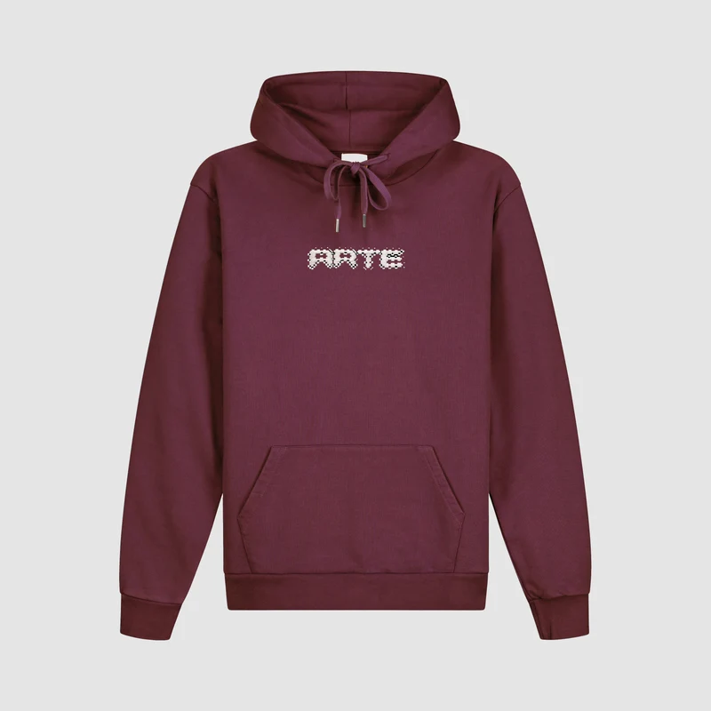 Arte Pixel Hoodie - Bordeaux
