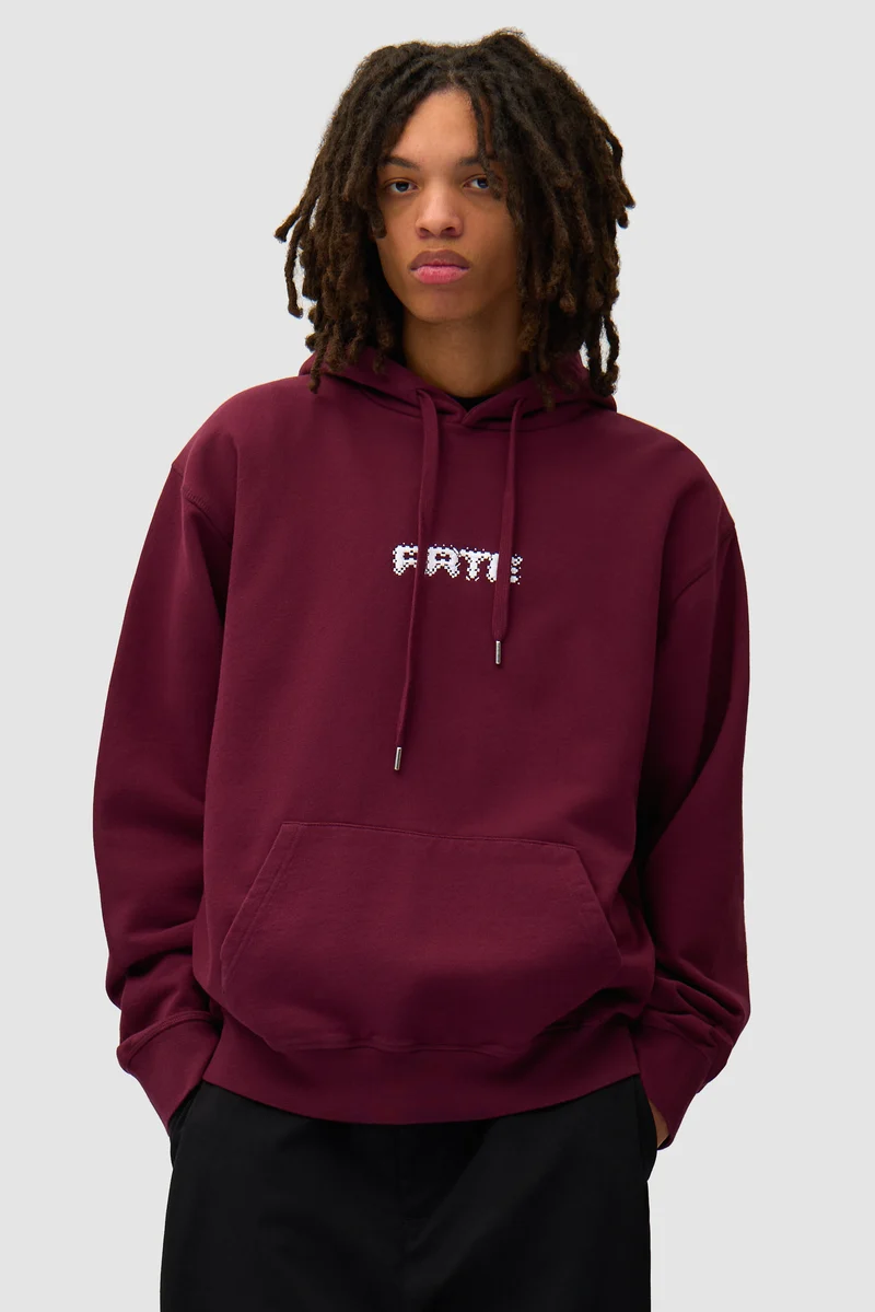 Arte Pixel Hoodie - Bordeaux