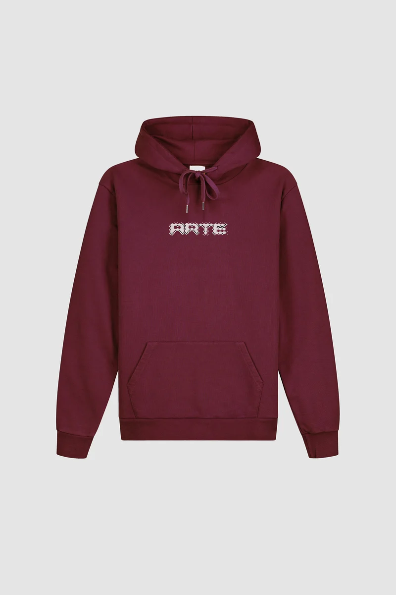 Arte Pixel Hoodie - Bordeaux