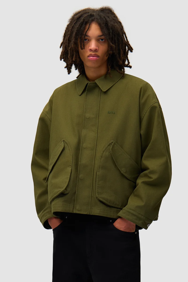 Veste à poches inclinées - Vert (défaut)