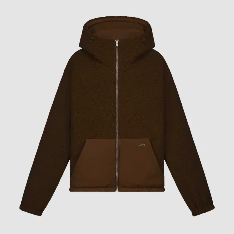 Veste technique en nylon - Marron