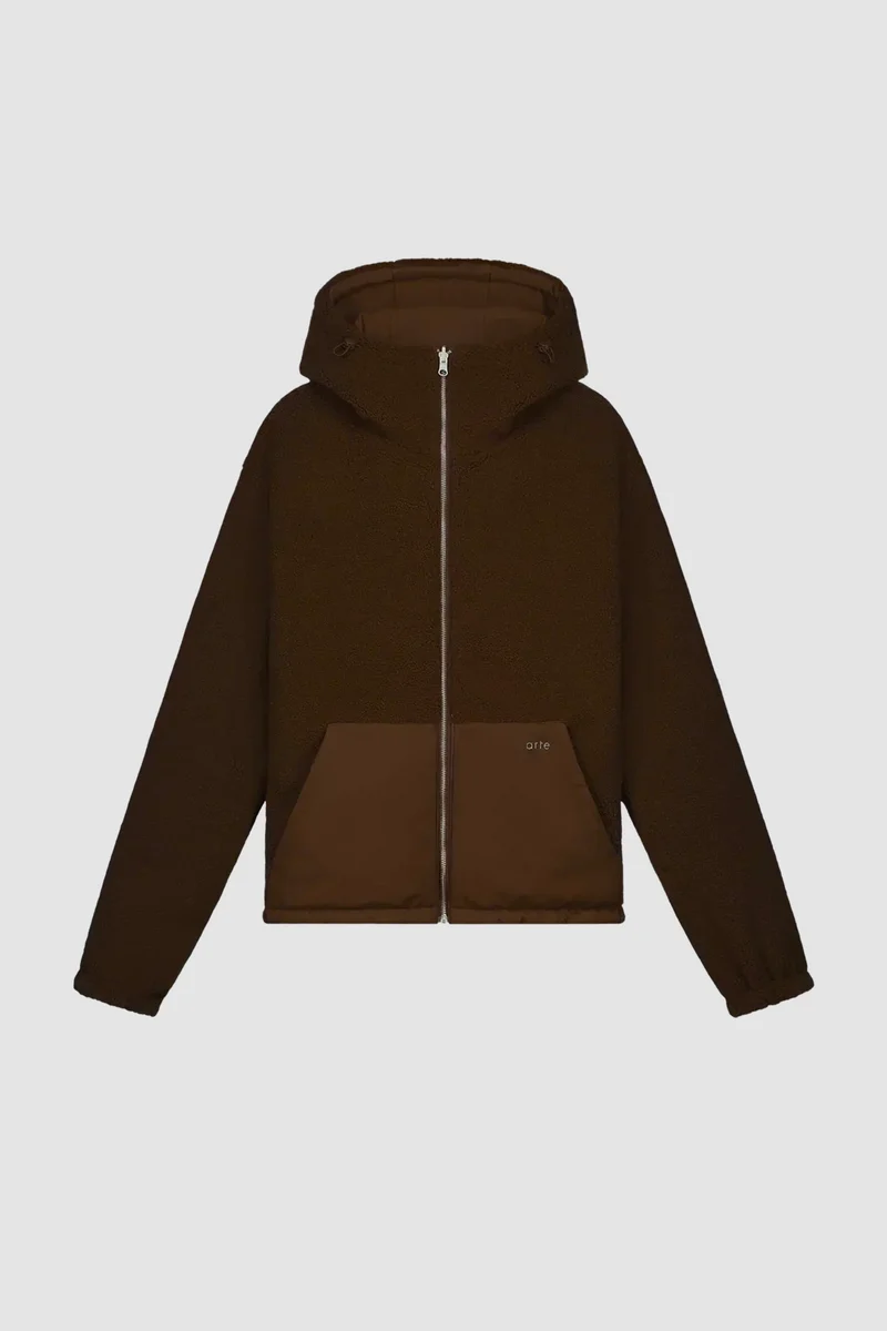 Veste technique en nylon - Marron