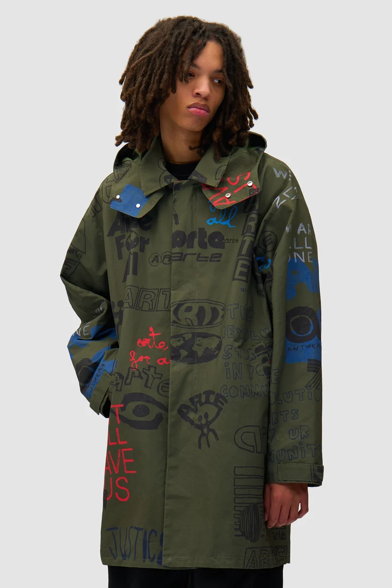 Art Saves Coat - Vert foncé