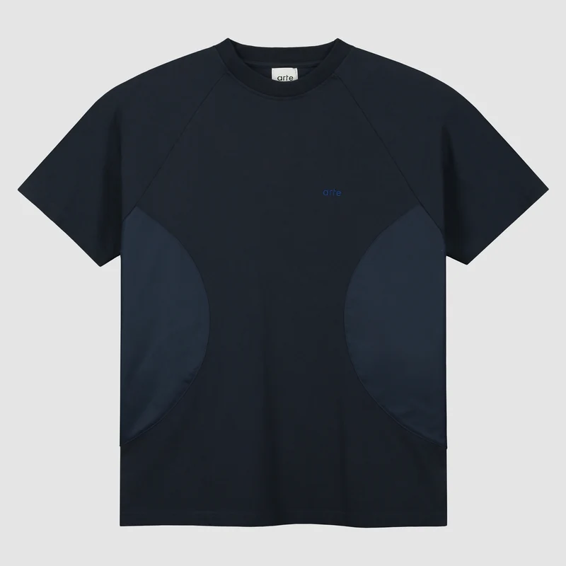 T-shirt Theo W Cuts - Marine