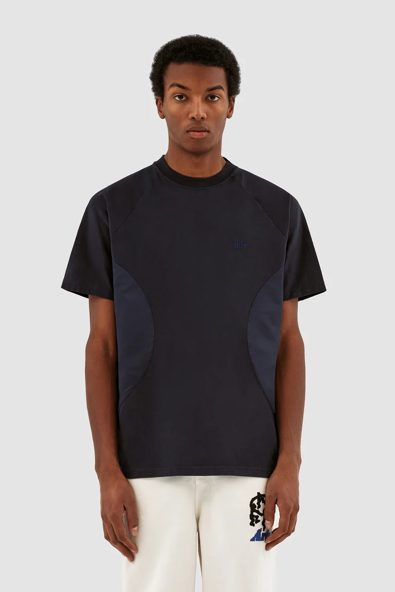 T-shirt Theo W Cuts - Marine