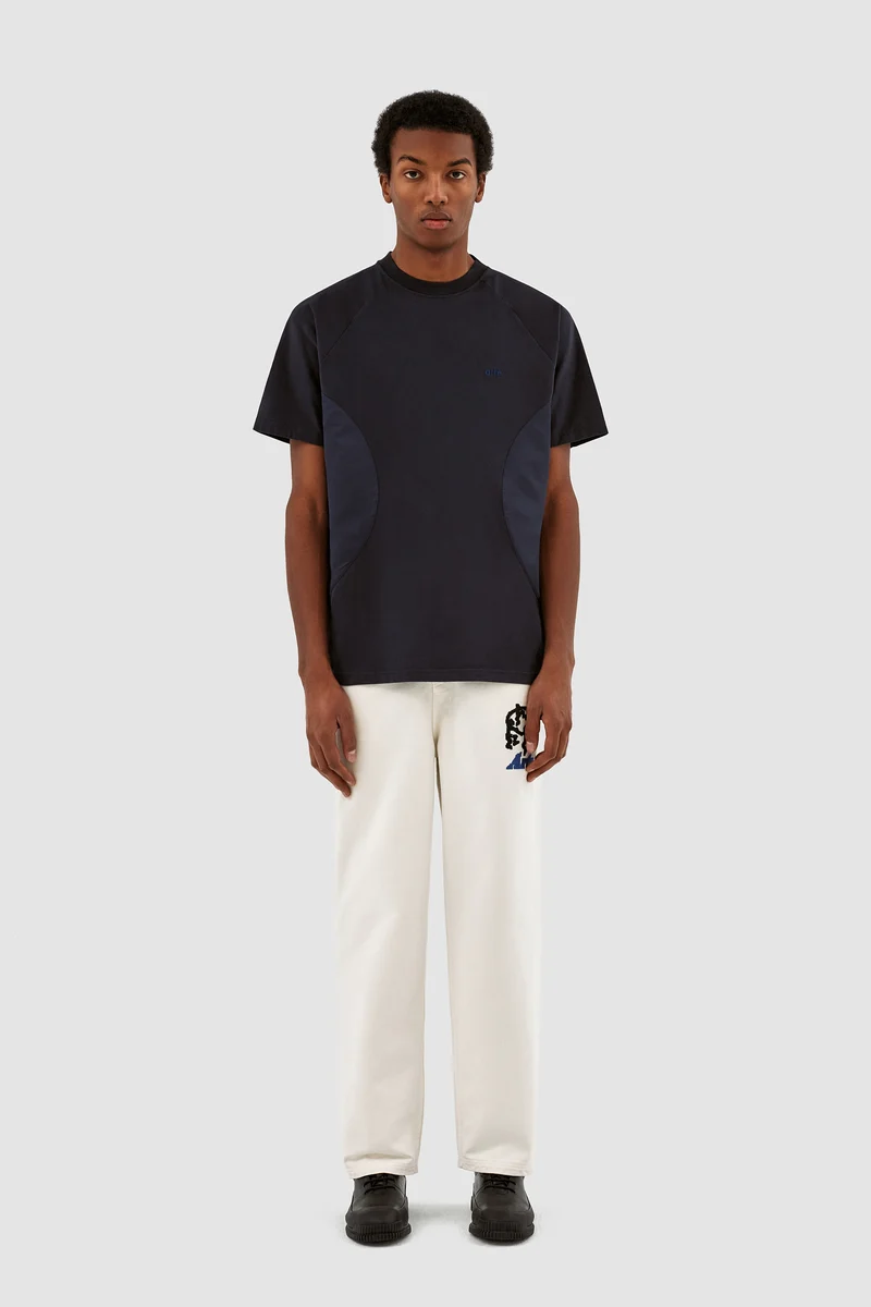 T-shirt Theo W Cuts - Marine