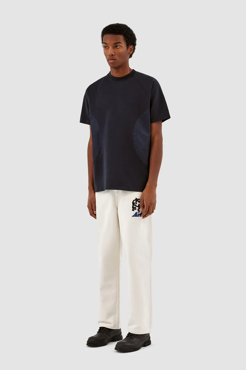 T-shirt Theo W Cuts - Marine