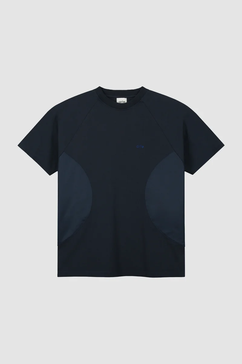 T-shirt Theo W Cuts - Marine