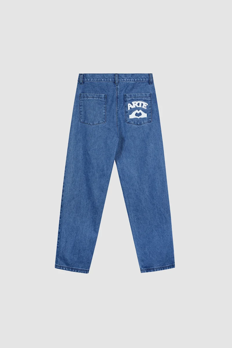 Paul Pocket Logo Denim Pants - Bleu lavé