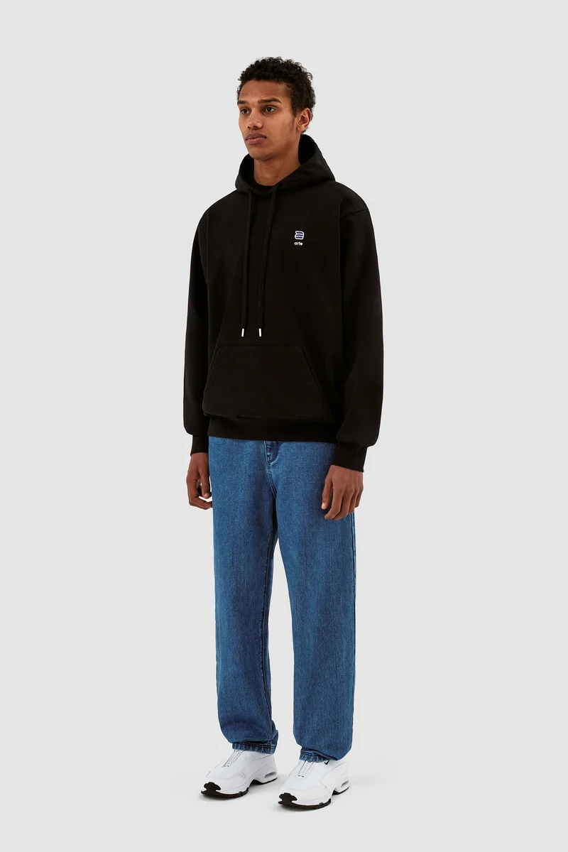 Sweat à capuche avec logo Harmon A - Noir