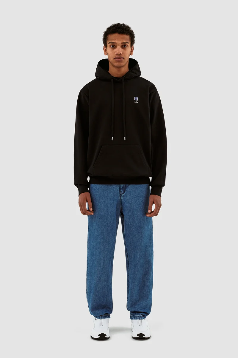 Sweat à capuche avec logo Harmon A - Noir