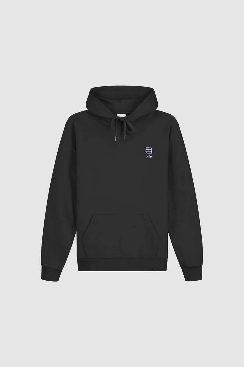 Sweat à capuche avec logo Harmon A - Noir