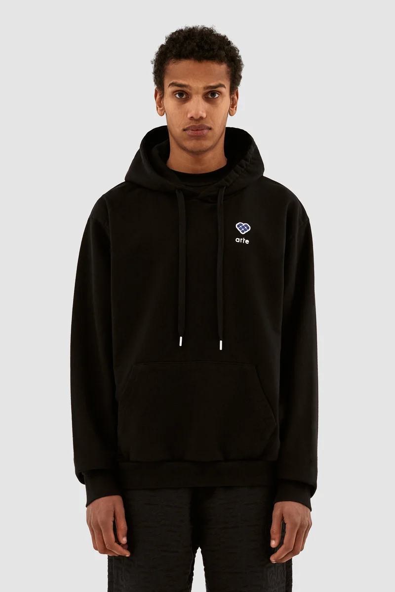 Sweat à capuche Harmon Heart Logo - Noir