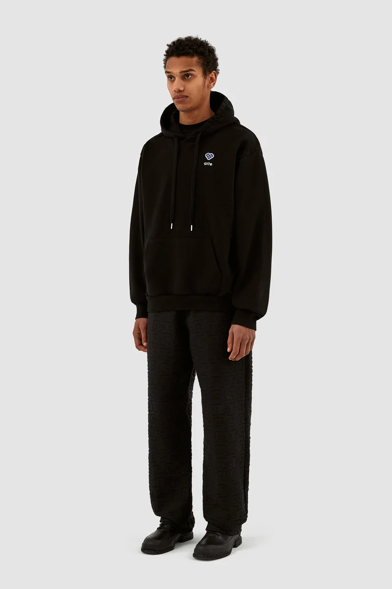 Sweat à capuche Harmon Heart Logo - Noir