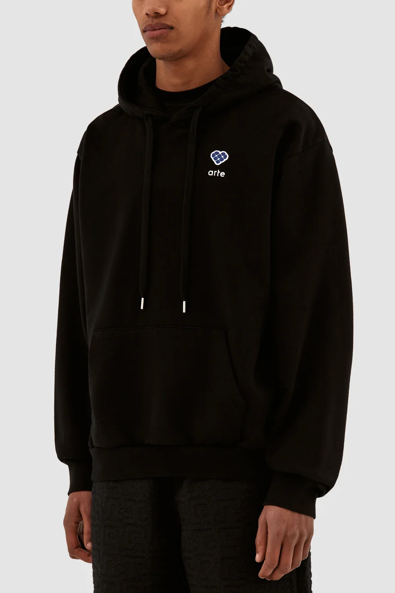 Sweat à capuche Harmon Heart Logo - Noir