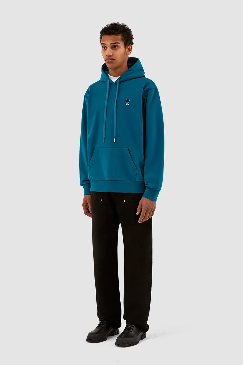 Sweat à capuche Harmon A Logo - Bleu lagon