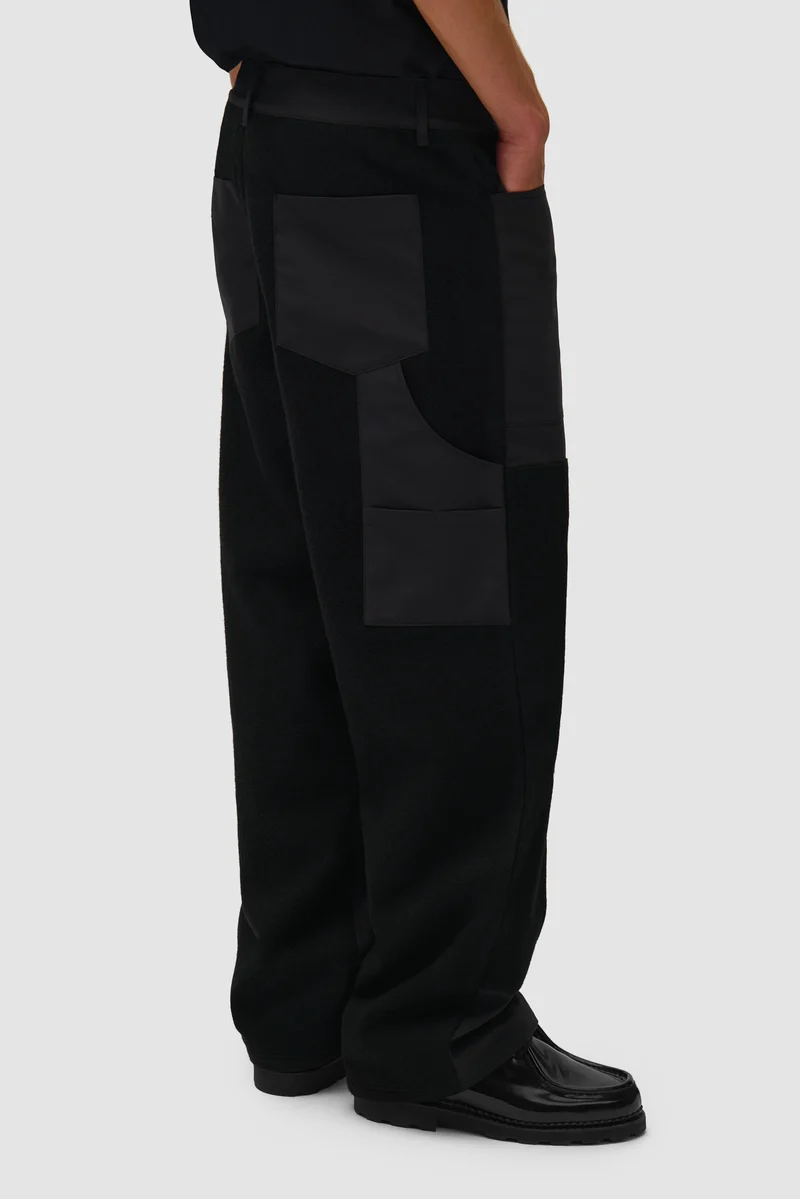 Pantalon combiné nylon/laine - Noir