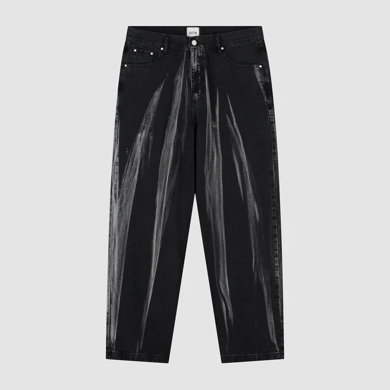Pantalon en jean délavé - Denim noir