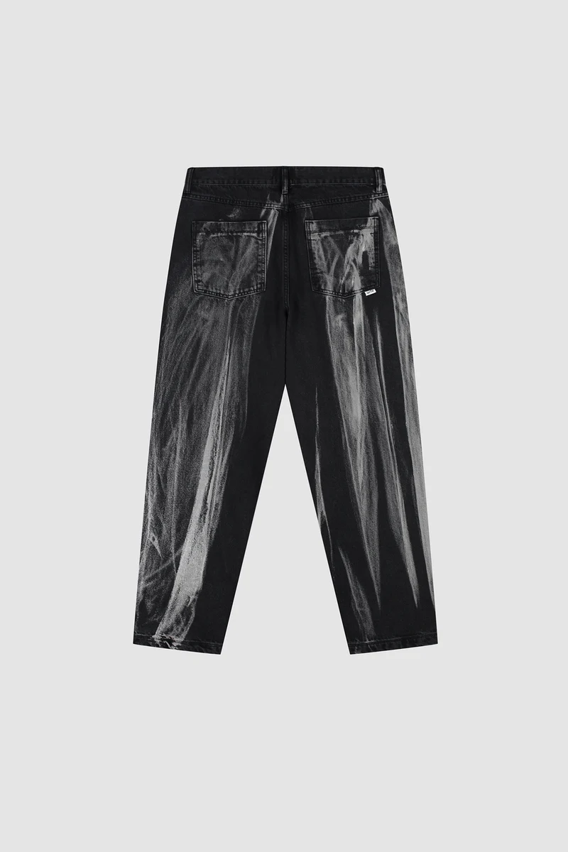 Pantalon en jean délavé - Denim noir