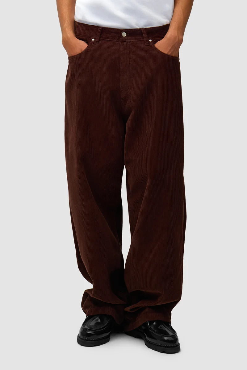 Pantalon en velours côtelé - Marron