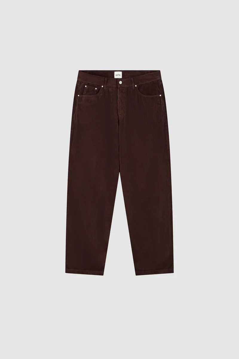 Pantalon en velours côtelé - Marron