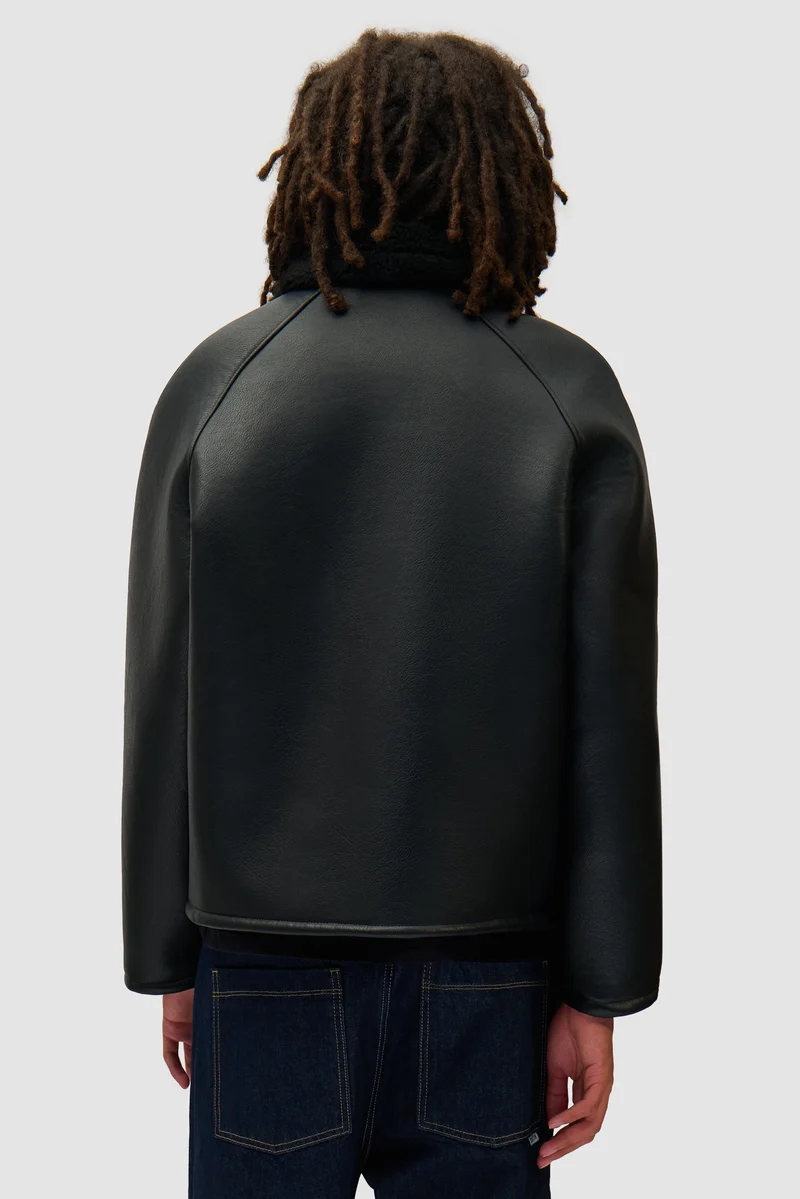Veste en shearling - Noir