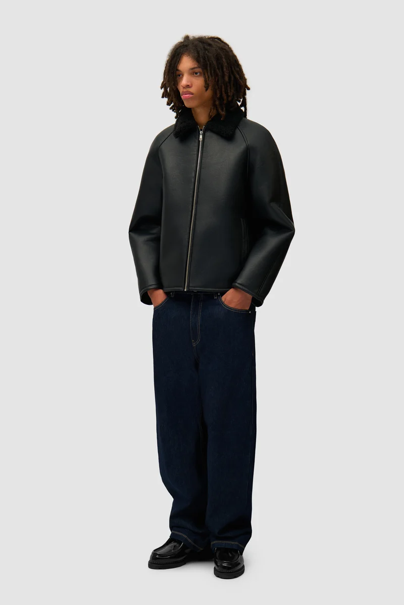 Veste en shearling - Noir