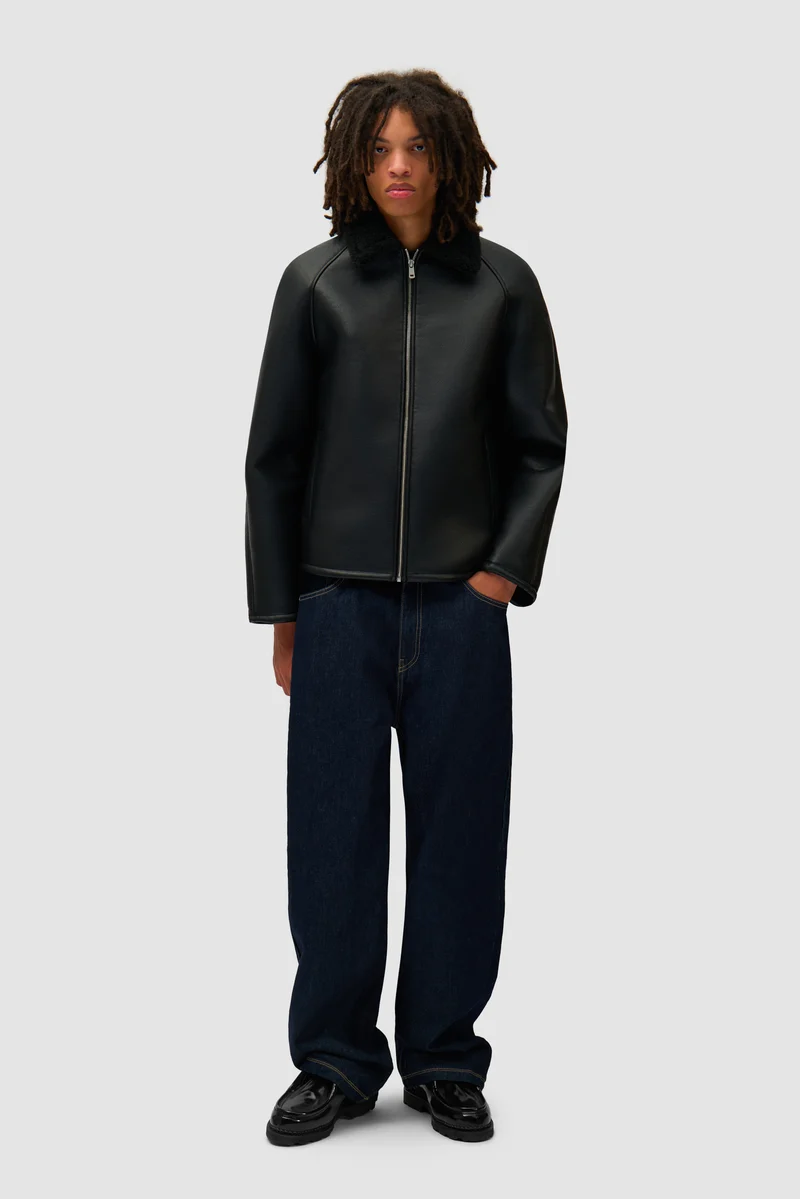 Veste en shearling - Noir