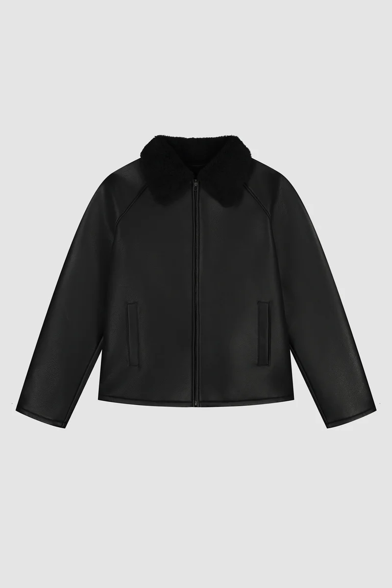 Veste en shearling - Noir