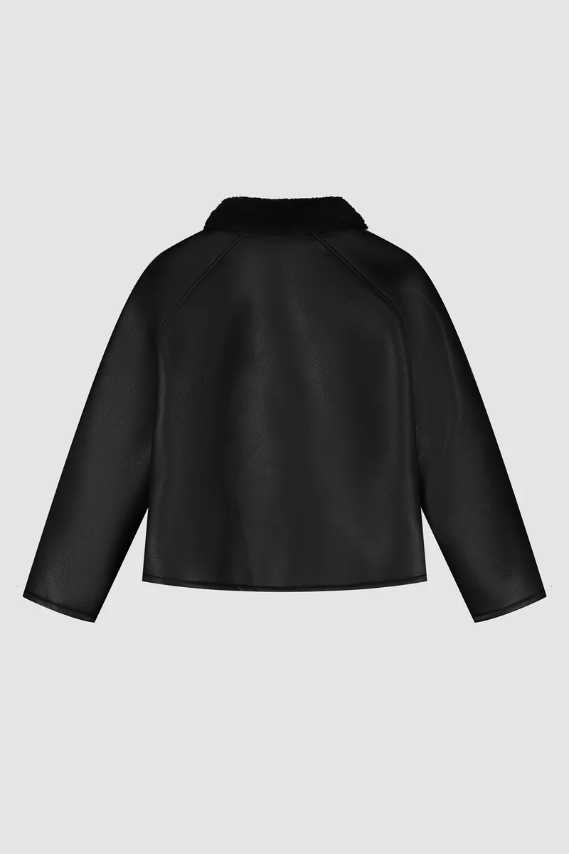 Veste en shearling - Noir