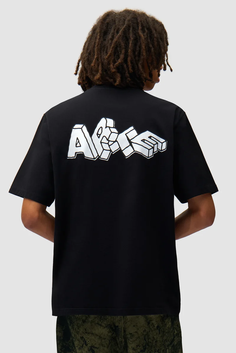 T-shirt imprimé Blocks - Noir