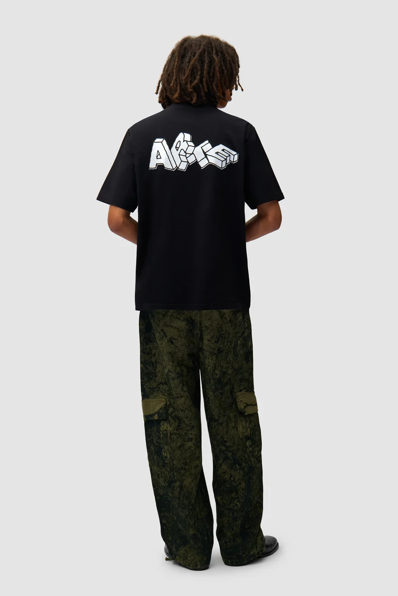 T-shirt imprimé Blocks - Noir