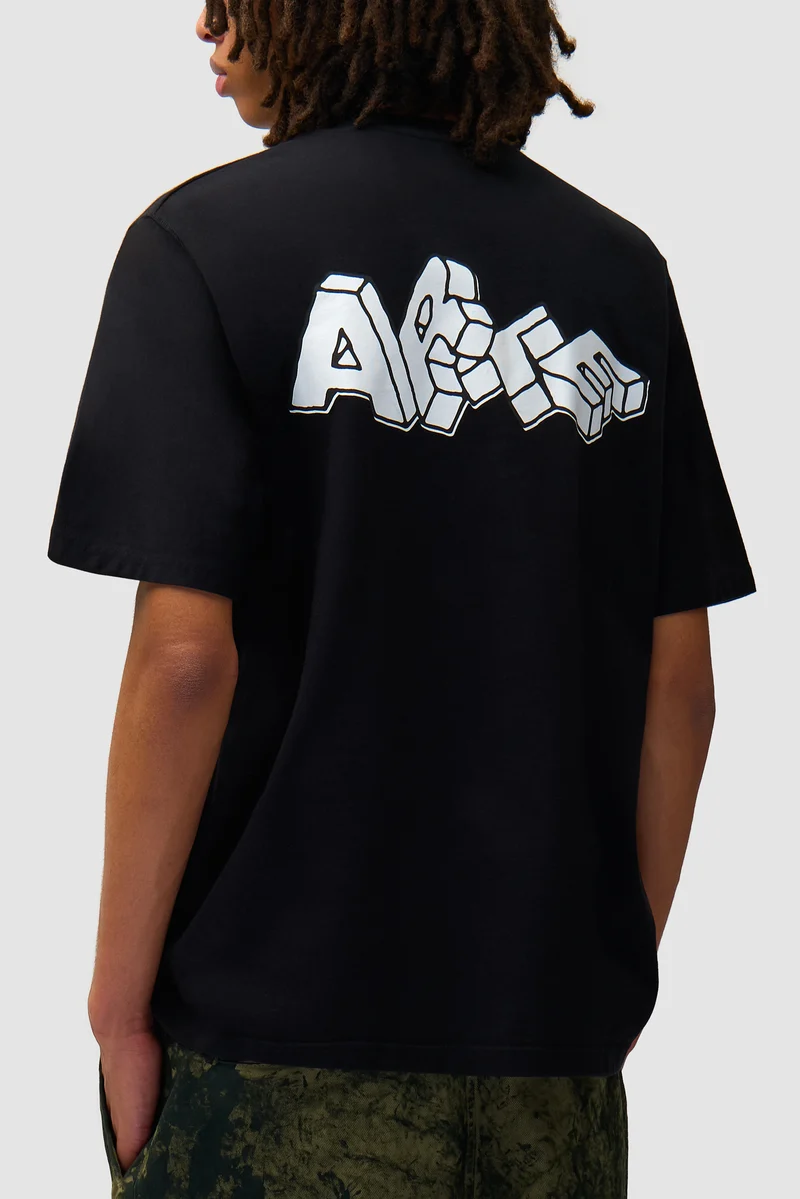T-shirt imprimé Blocks - Noir