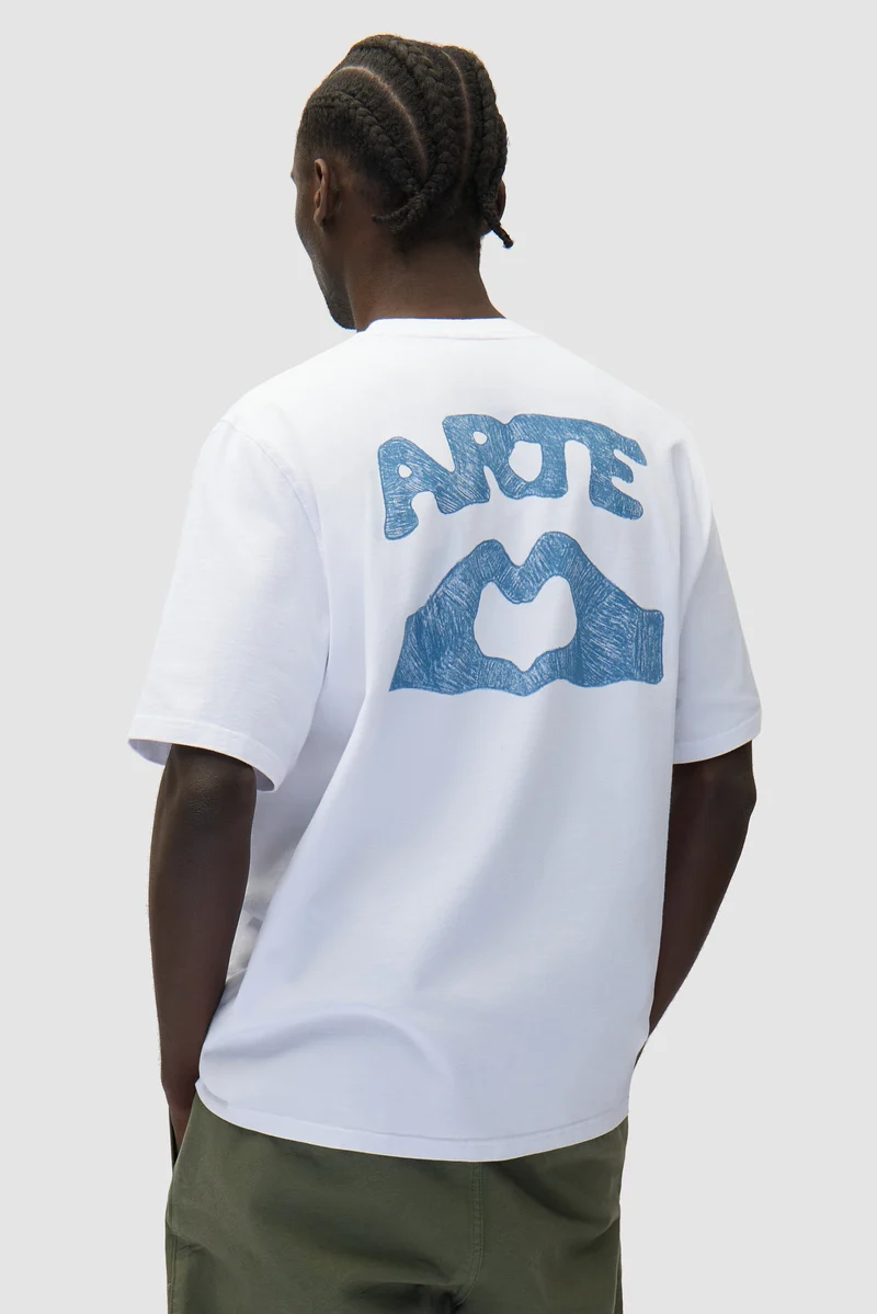 T-shirt Diels Scribble - Blanc