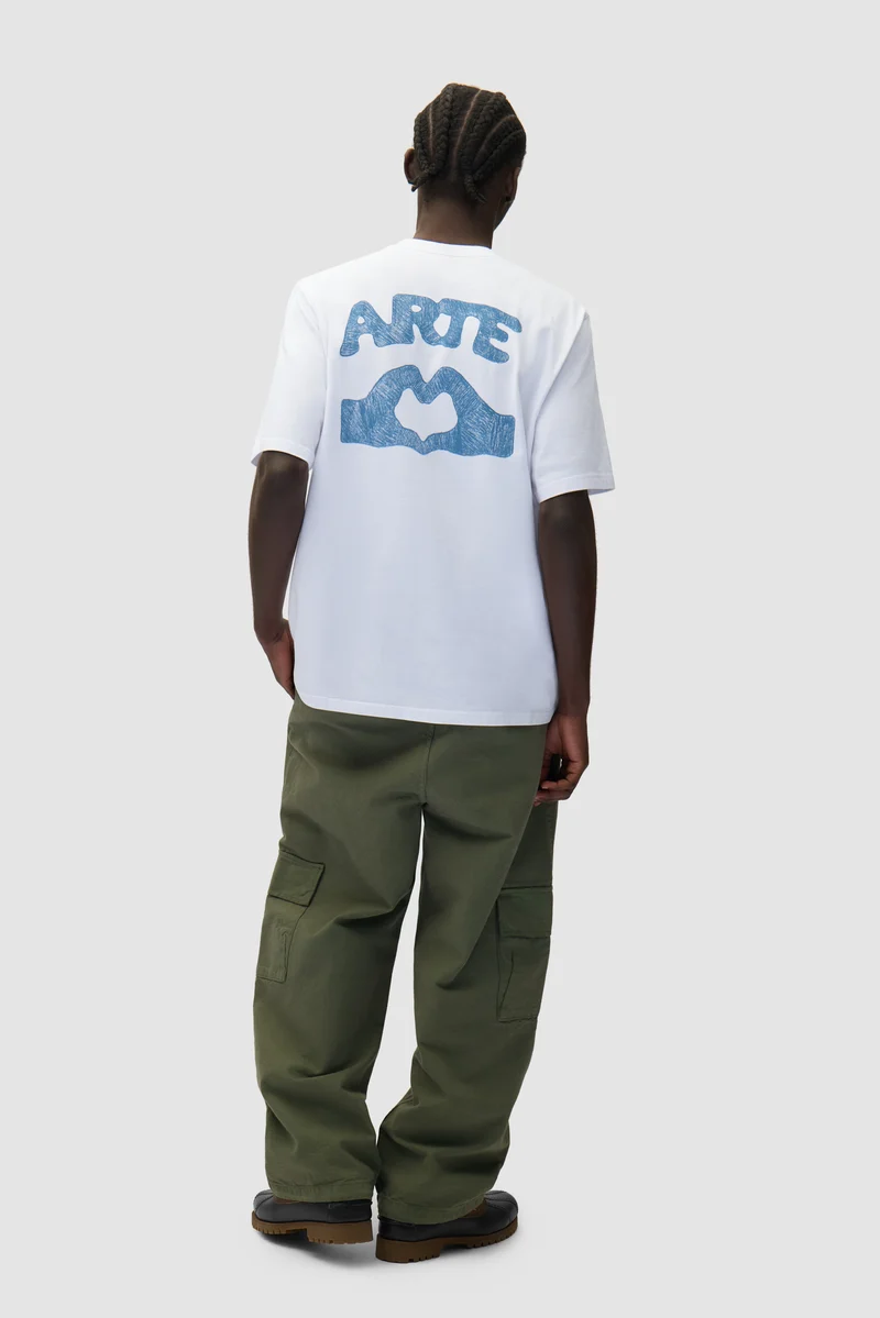 T-shirt Diels Scribble - Blanc