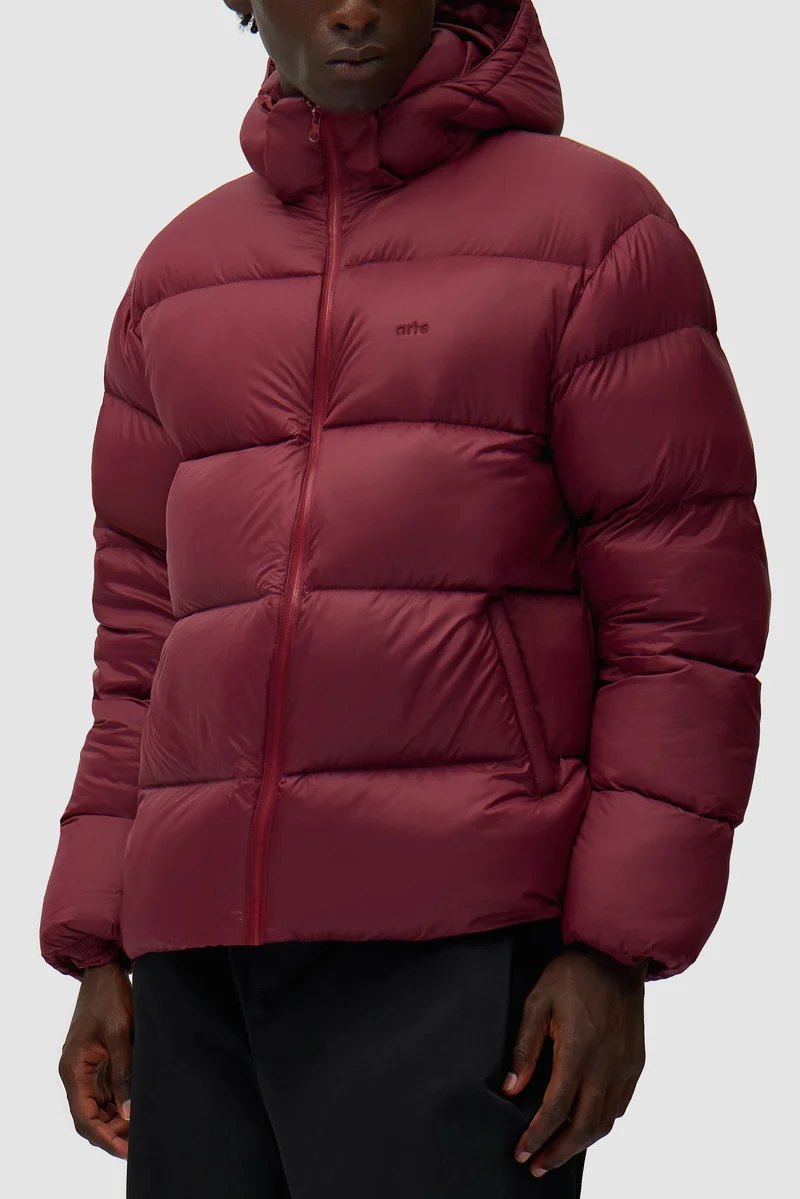 Arte Puffer Jacket - Bordeaux