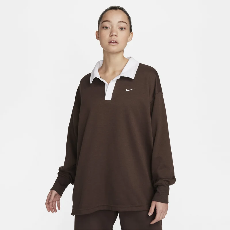 Nike Polo oversize à manches longues pour femme Sportswear E