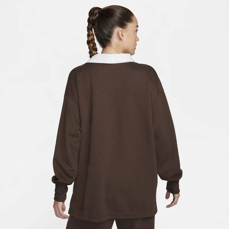Nike Polo oversize à manches longues pour femme Sportswear E