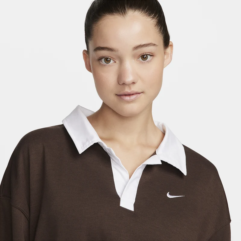 Nike Polo oversize à manches longues pour femme Sportswear E
