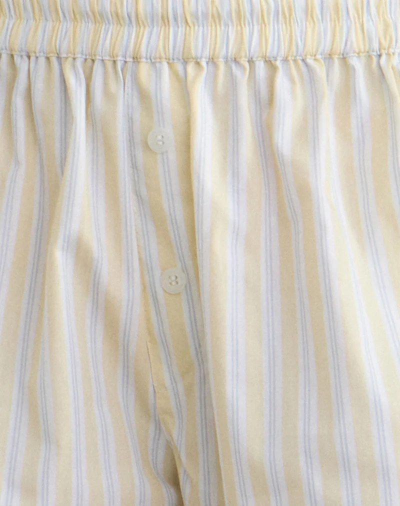Short Laboxe à rayures « Candy Stripe » jaune