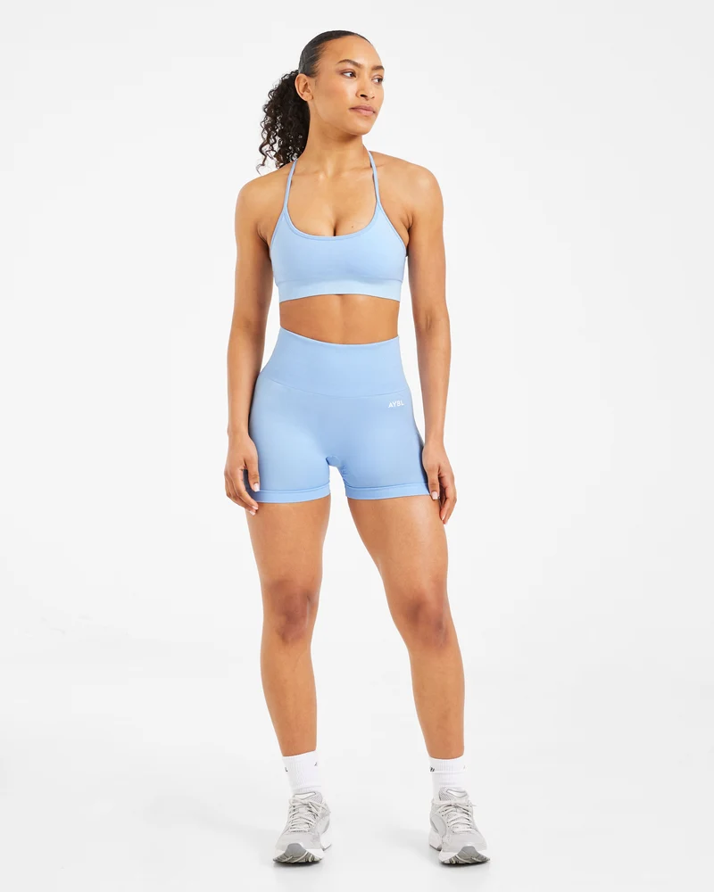 Empower Seamless Shorts - Sky Bleu