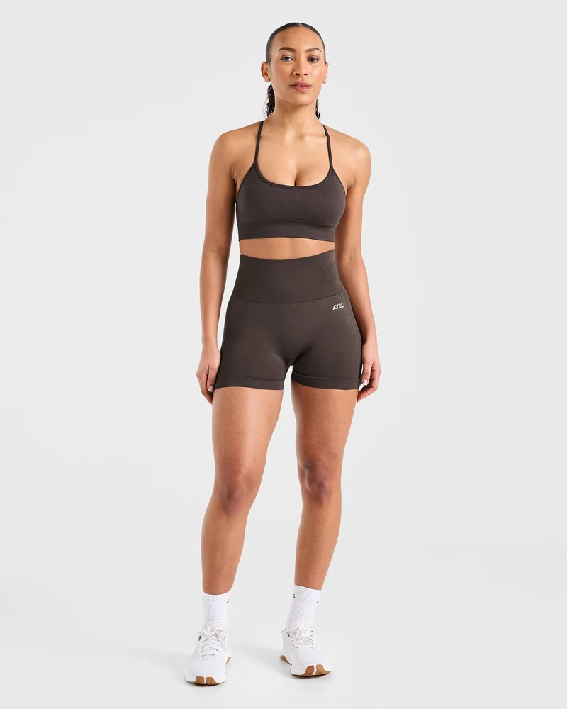 Empower Seamless Shorts - Cocoa Marron