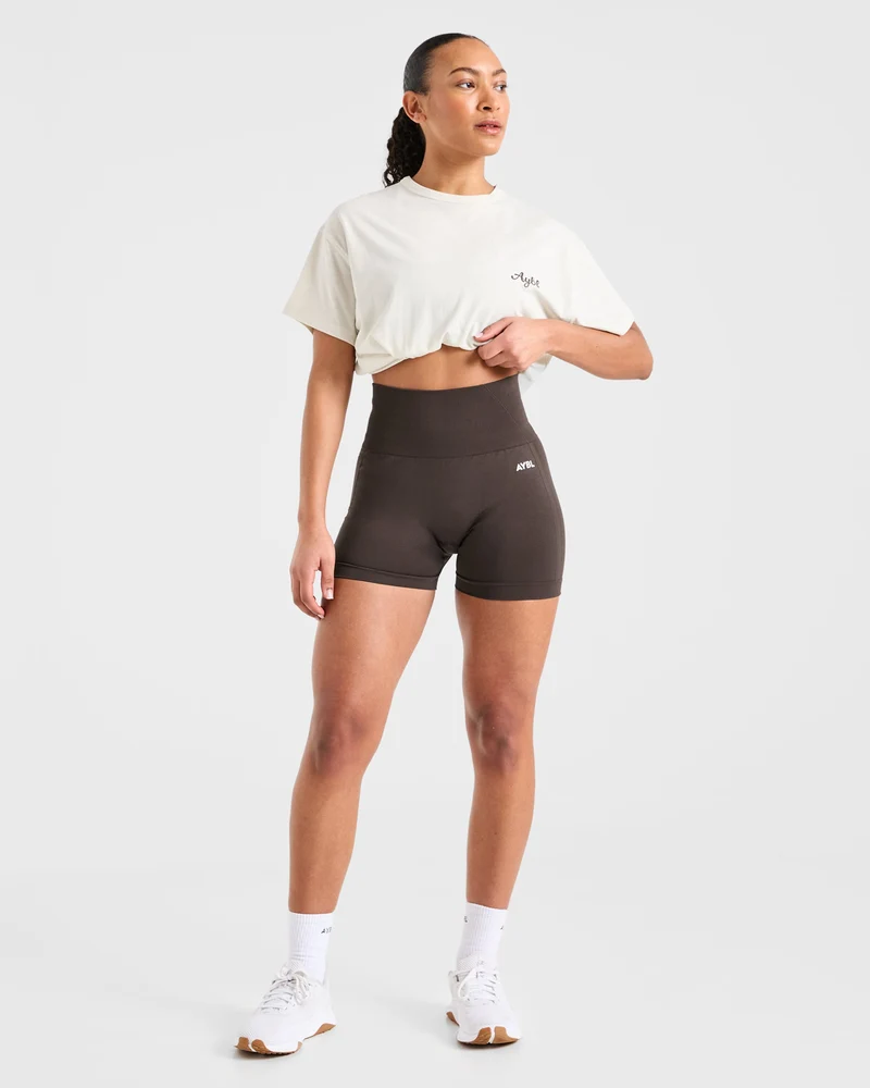 Empower Seamless Shorts - Cocoa Marron