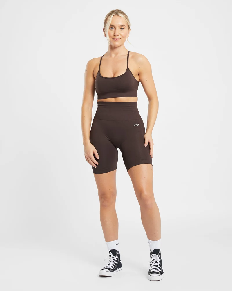Empower Seamless Cycling Shorts - Cocoa Marron