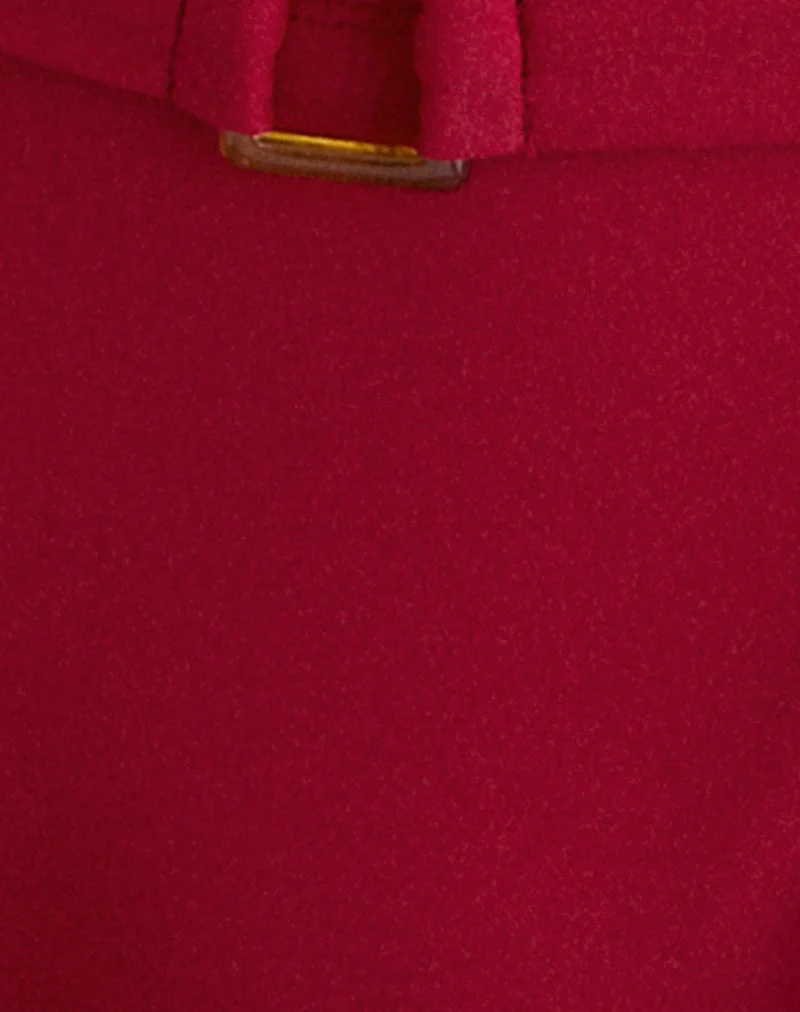 Débardeur de bain Towi rouge cardinal avec ceinture