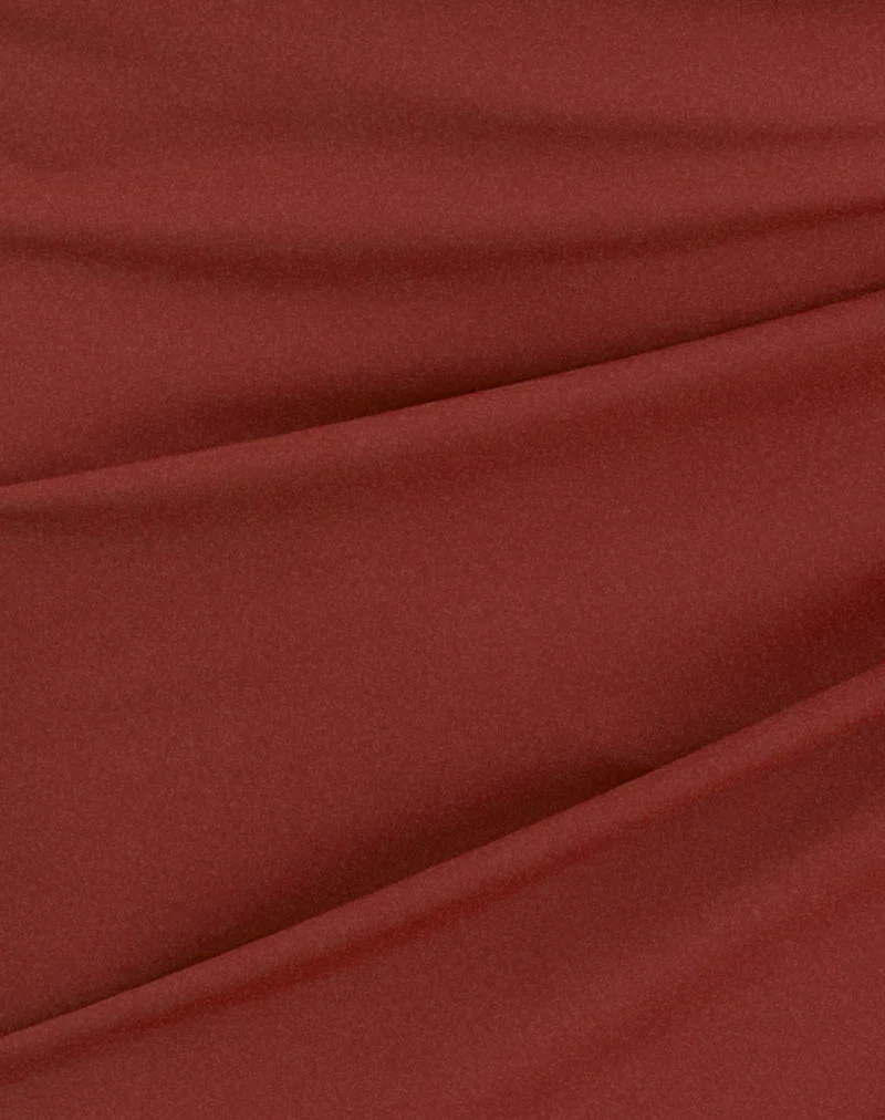Sarong Purwa en rouge brique mat