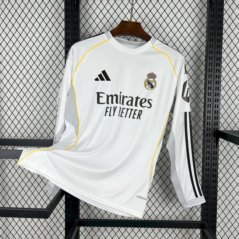 Maillot Domicile Manches Longues Real Madrid 2025/26
