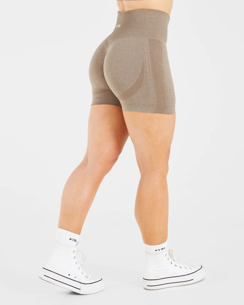 Empower Seamless Shorts - Taupe Marl