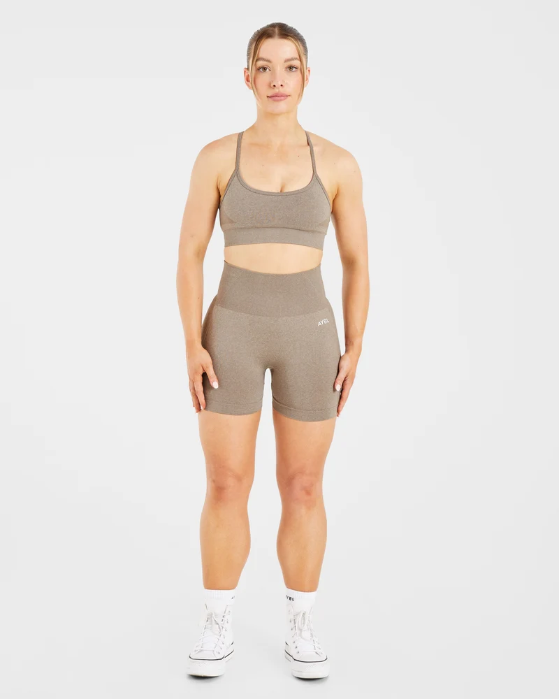 Empower Seamless Shorts - Taupe Marl